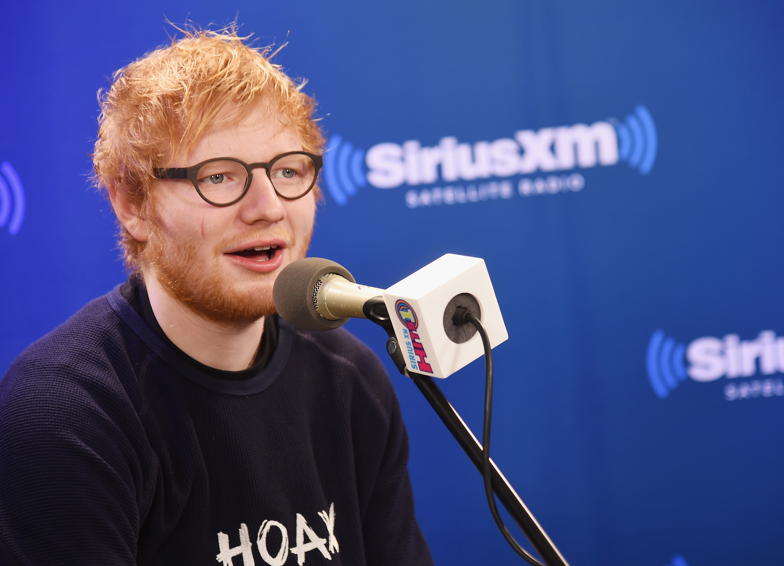 Ed Sheeran visits SiriusXM Studios on January 13, 2017 in New York City. (Photo by Michael Loccisano/Getty Images)