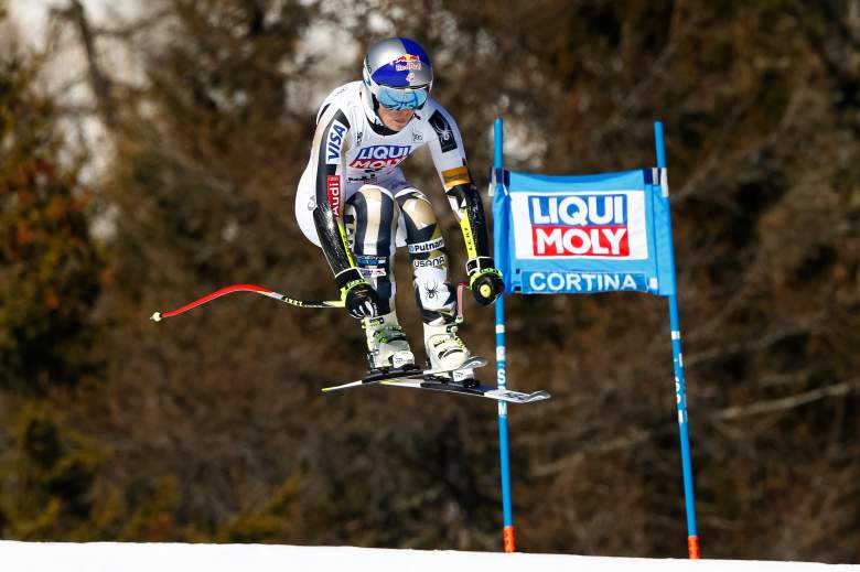 Lindsey Vonn competes during the Audi FIS Alpine Ski World Cup Super-G on January 29, in Italy (Getty)