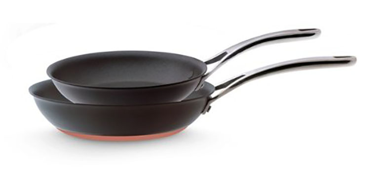 Anolon 82525 Nouvelle Copper Skillets, 8-Inch and 10-Inch