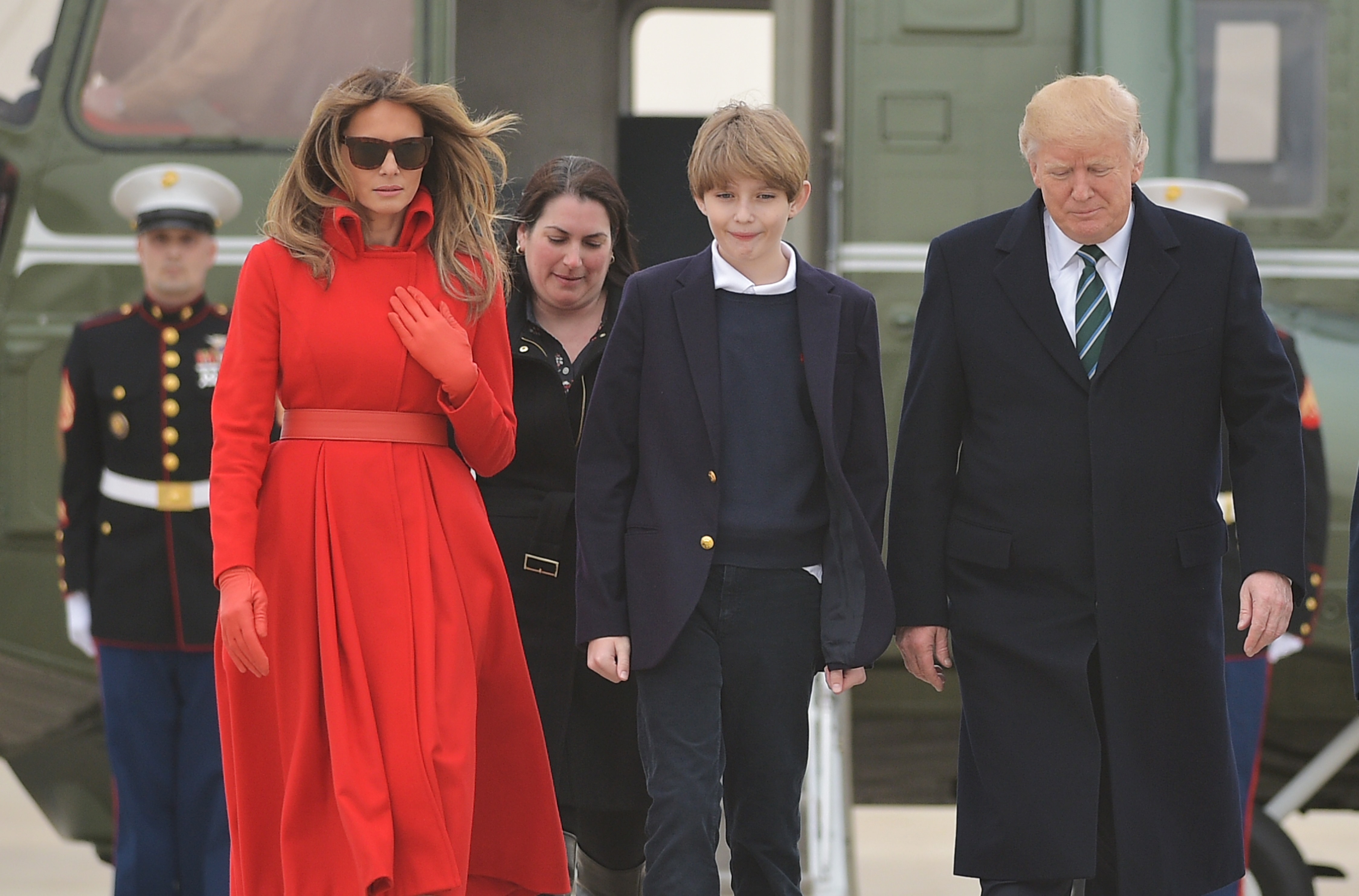 PHOTOS: Barron Trump Makes Rare White House Appearance