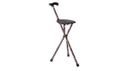 switch sticks graphic walking cane with seat
