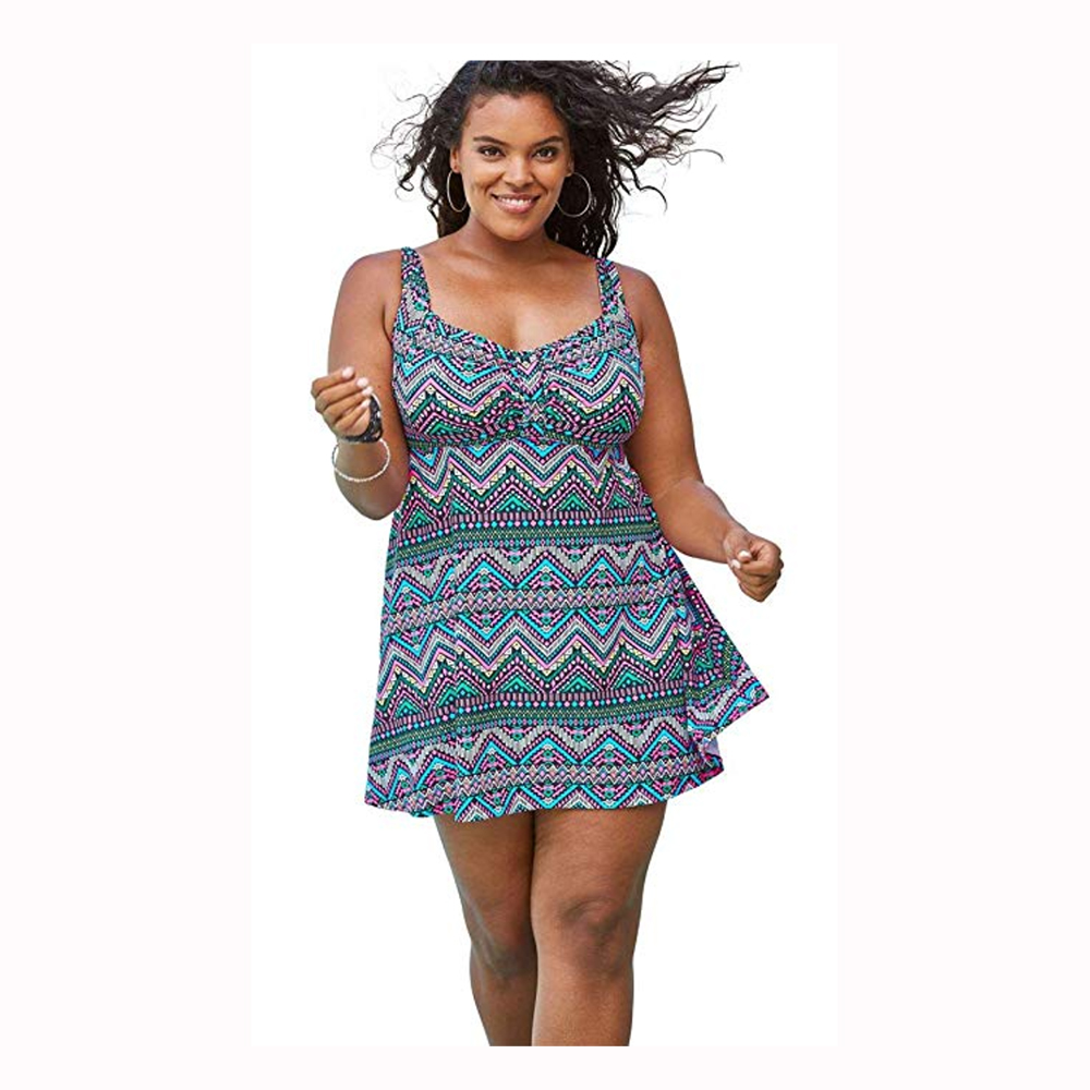 long swim dresses plus size