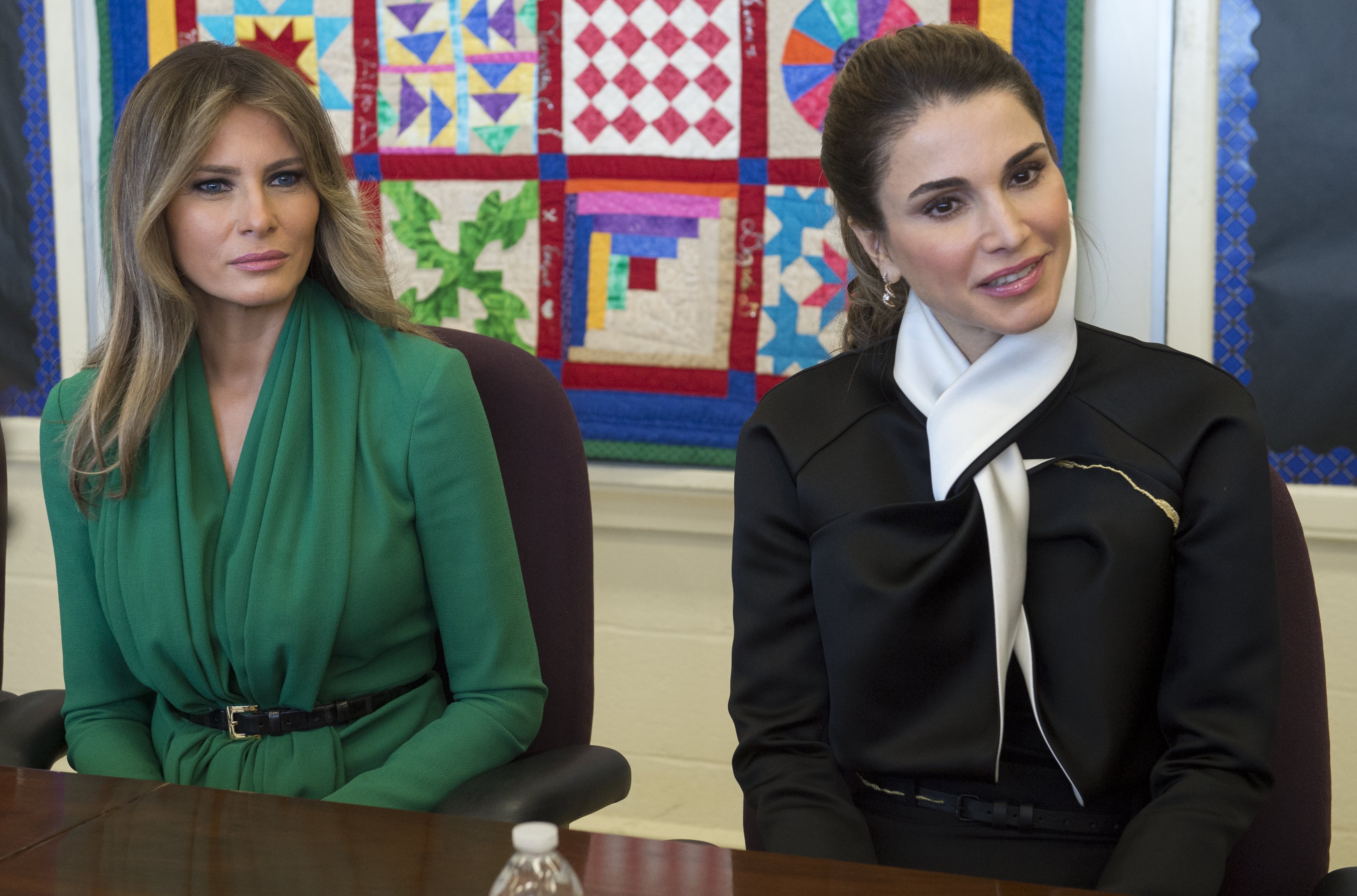 Photos Melania Trump Meets Queen Rania Of Jordan