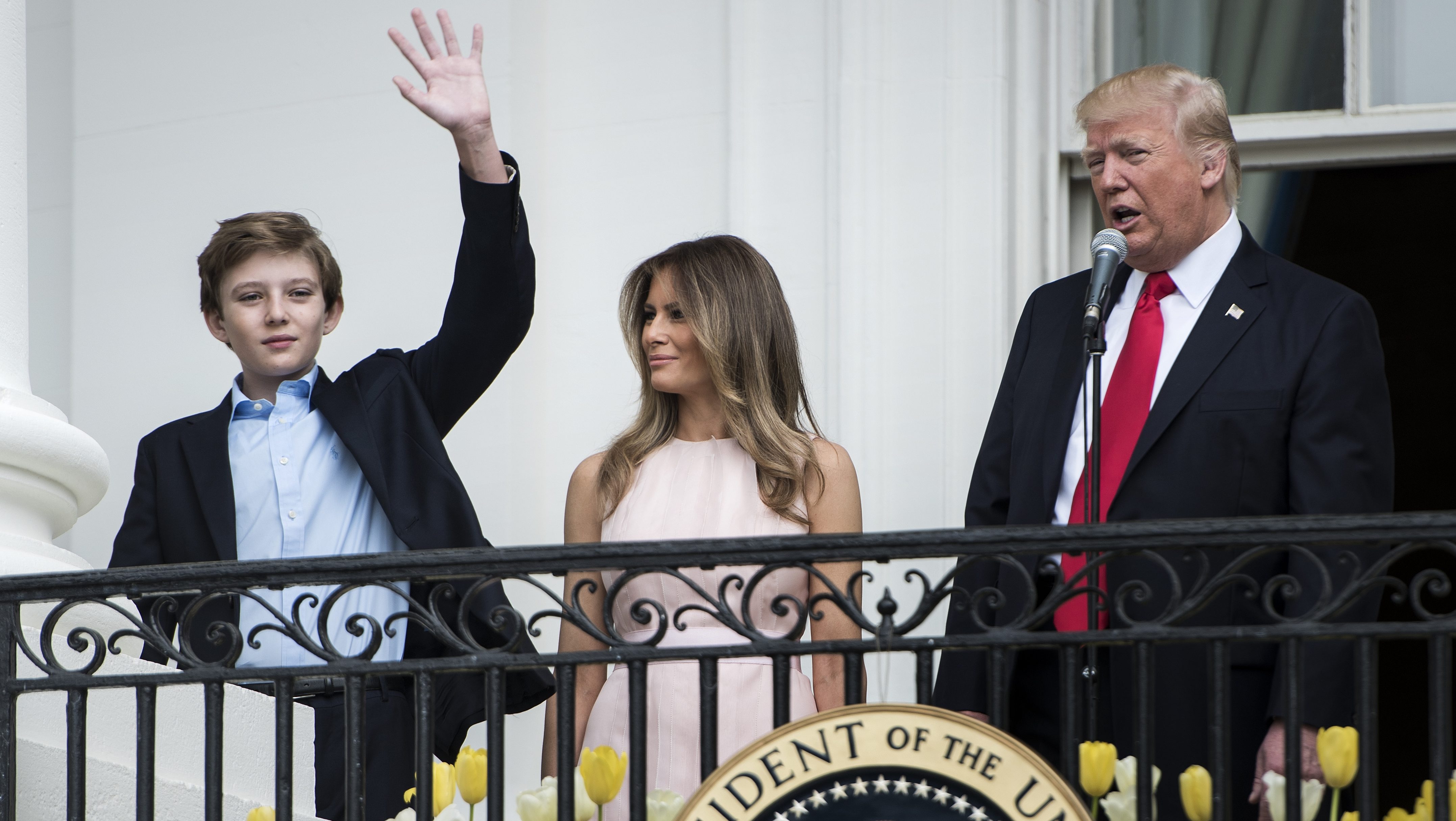 Barron Trump At The White House Easter Egg Roll [PHOTOS] | Heavy.com