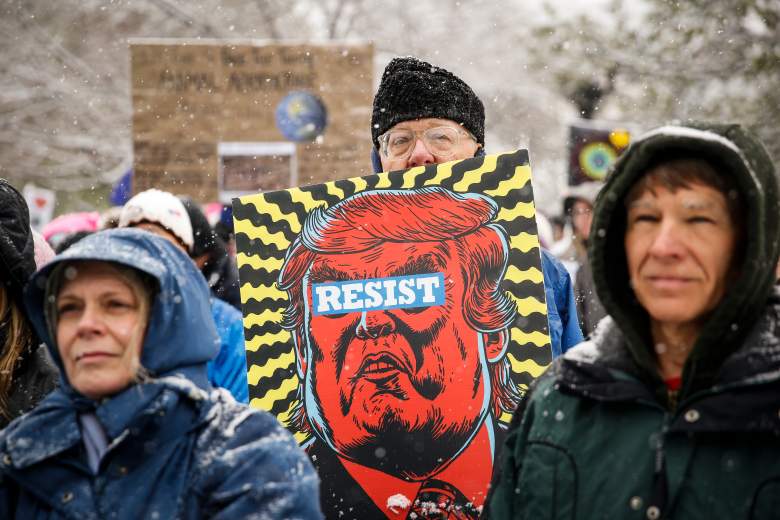 climate march trump sign