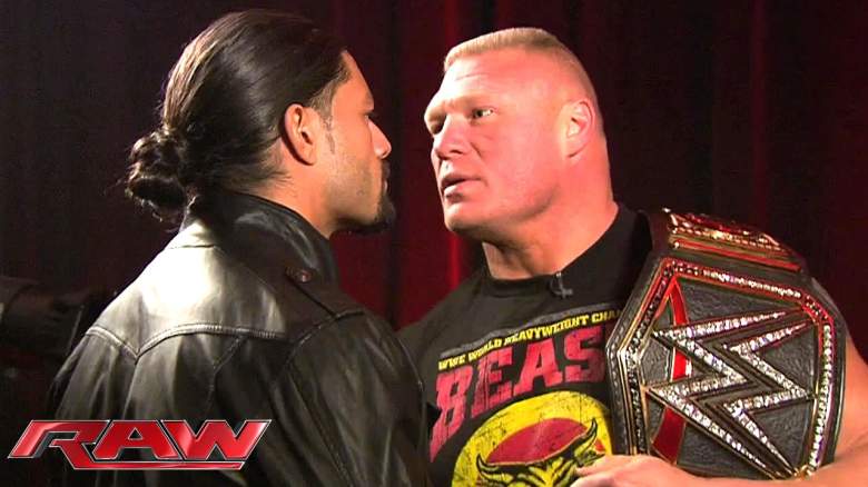 Roman Reigns Brock Lesnar, Roman Reigns Brock Lesnar raw, Roman Reigns brock lesnar wrestlemania