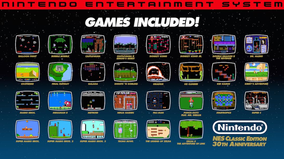 snes classic list of games