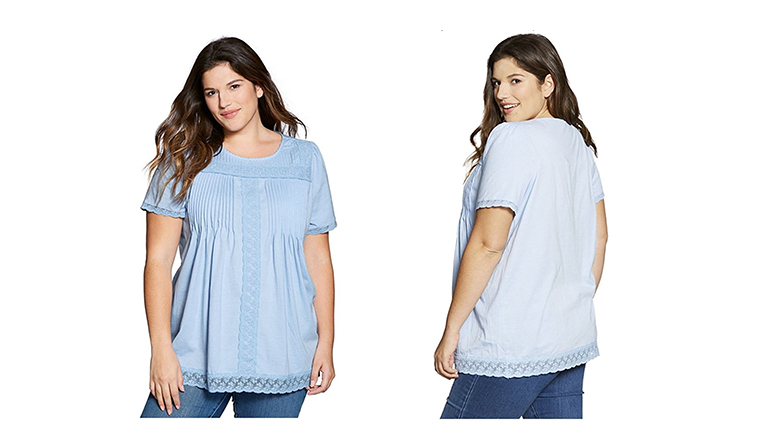 plus size cotton tops uk