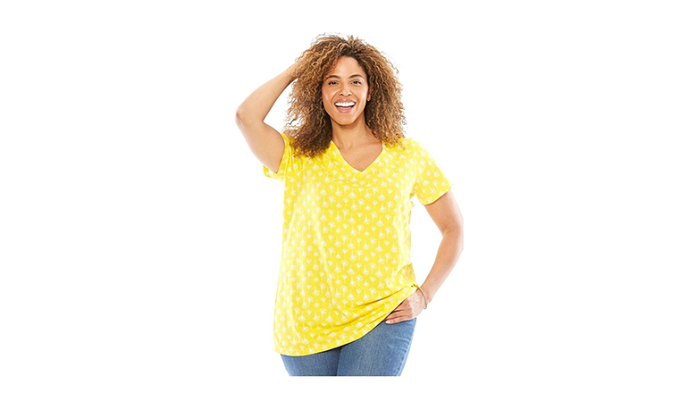 women's plus size yellow tops
