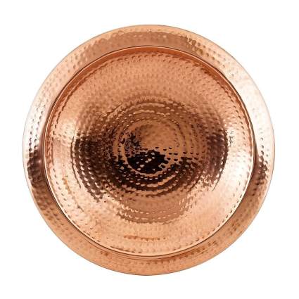 Achla Designs Hammered Copper Birdbath Bowl with Rim