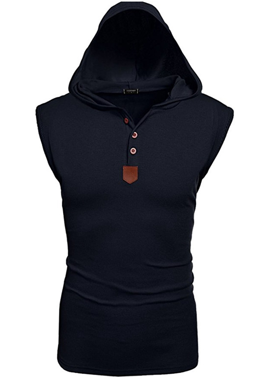 sleeveless hoodie top