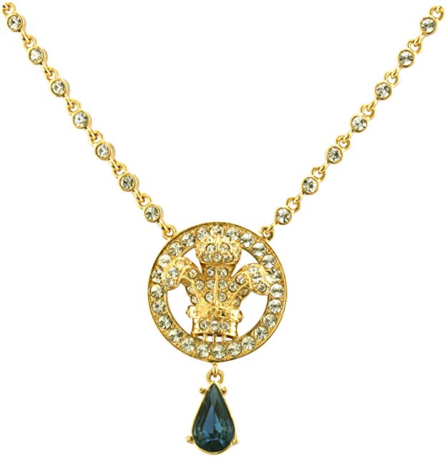 gold necklace, princess diana necklace, british royal family