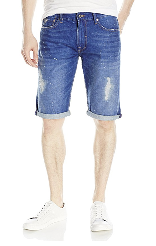 guys in denim shorts