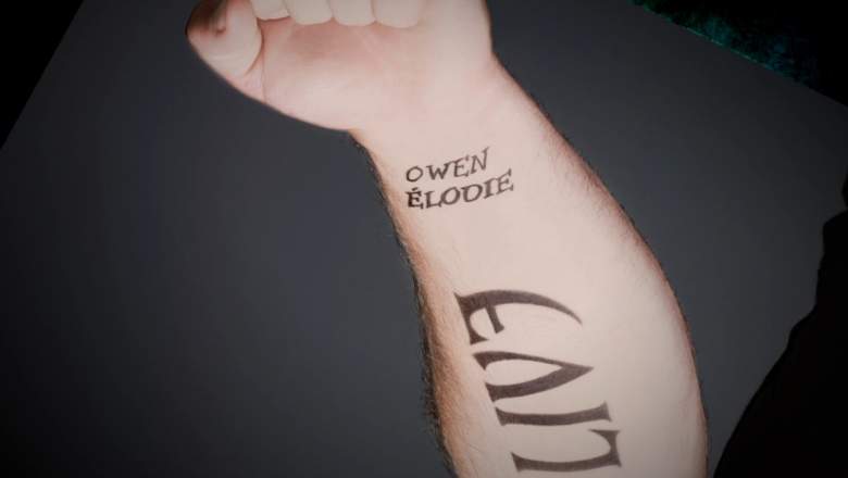 Kevin Owens tattoo, Kevin Owens tattoos, Kevin Owens children's names tattoos