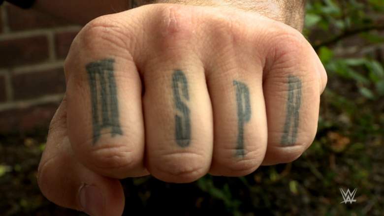 Kevin Owens tattoos, Kevin Owens knuckle tattoo, Kevin Owens MSPR