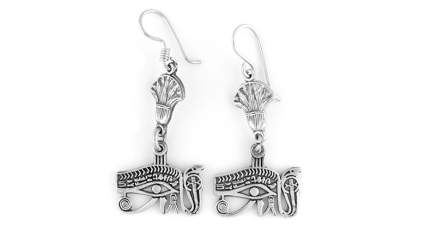 egyptian jewelry, egyptian earrings, earrings, eye of horus, egyptian eye