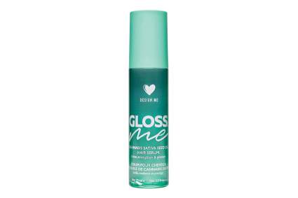 Mint and green bottle of Design.ME glossing hair serum