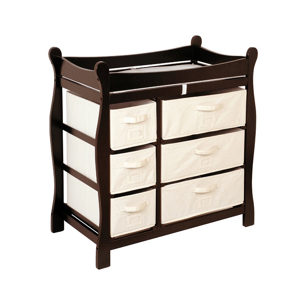 Best Changing Tables With Drawers, Cherry Changing Table Dresser Combo