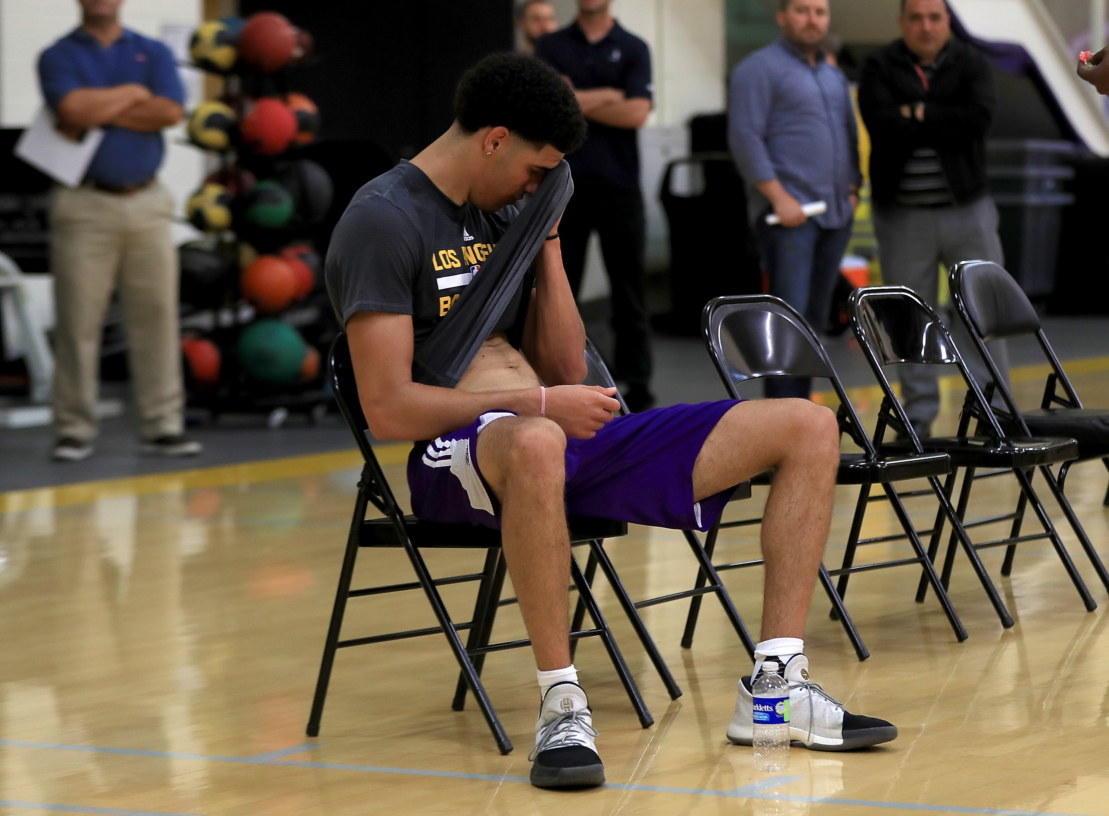 Lonzo Ball Shoes: Ball Wears Adidas In Lakers Workout