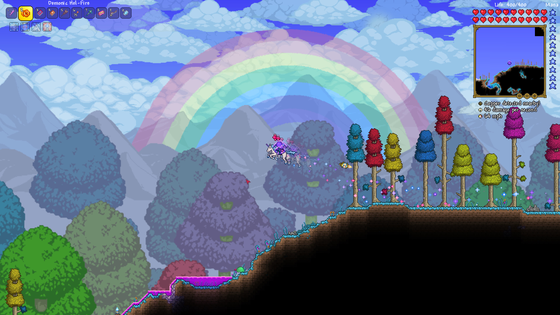 terraria unicorn, terraria hallow, terraria hardmode guide