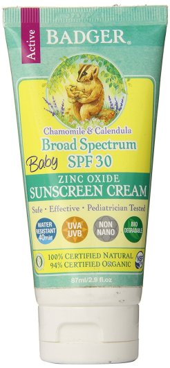 Badger Baby Sunscreen Cream SPF 30, best sunscreen for babies, sunscreen for babies, organic sunscreen for babies, natural sunscreen for babies, safe sunscreen for babies