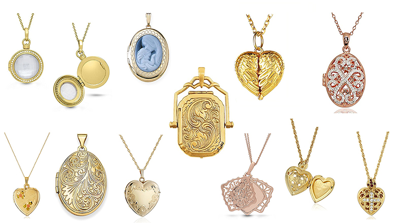 picture locket necklaces