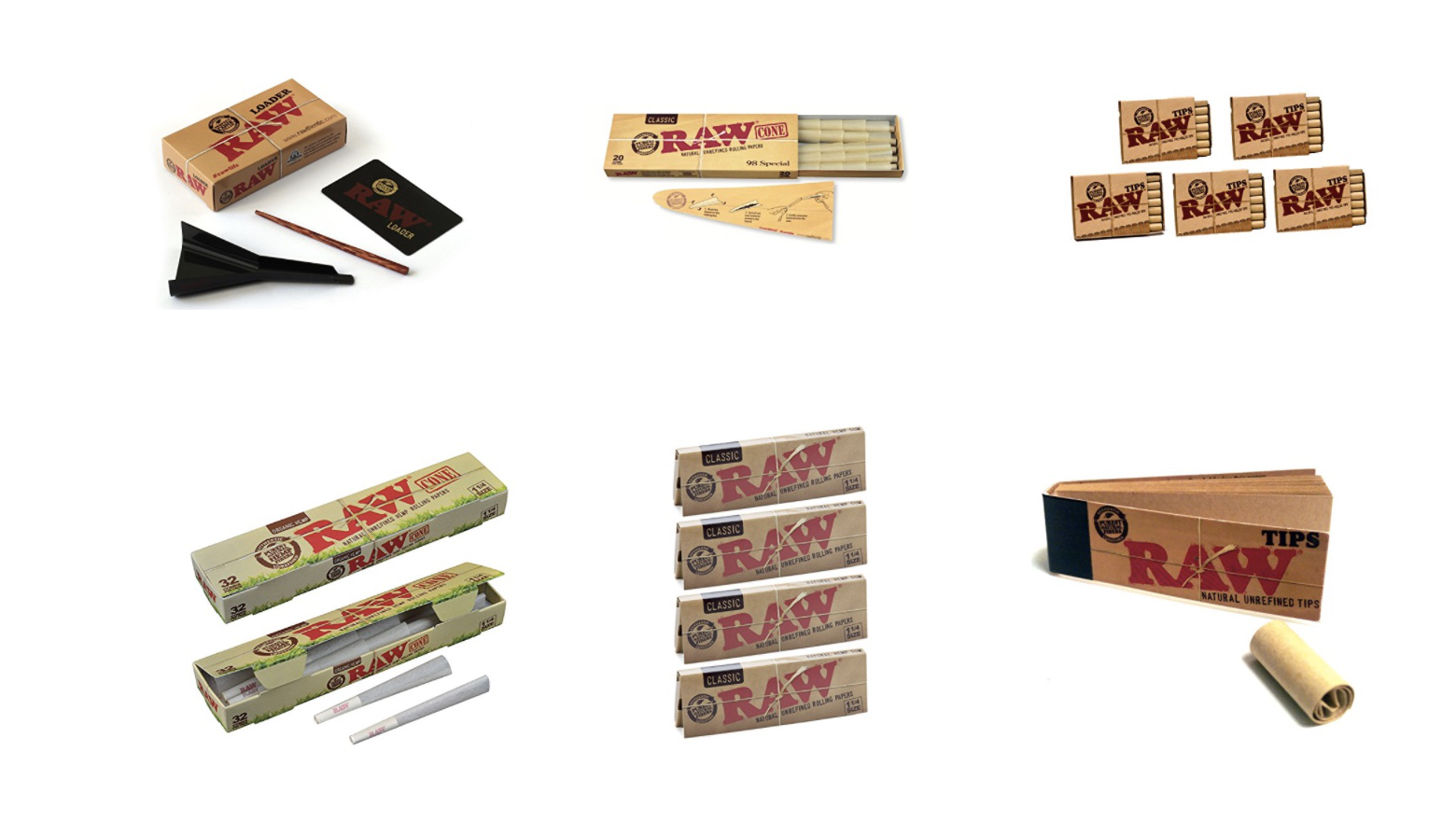 Raw Rolling Papers Filter Tips Standard Size Vegan Rizla
