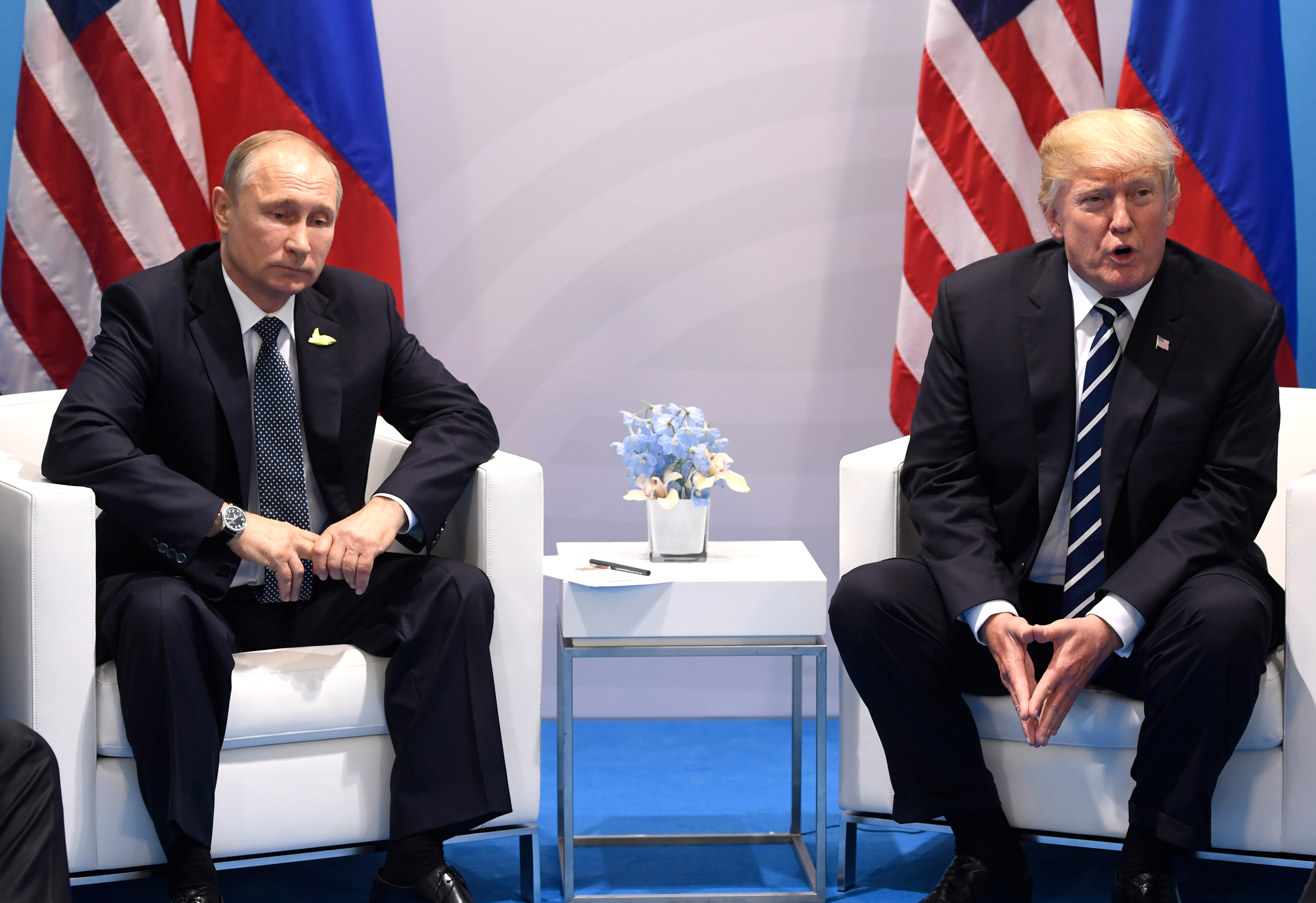 PHOTOS: Trump & Putin Handshake, Meeting In Hamburg At G20