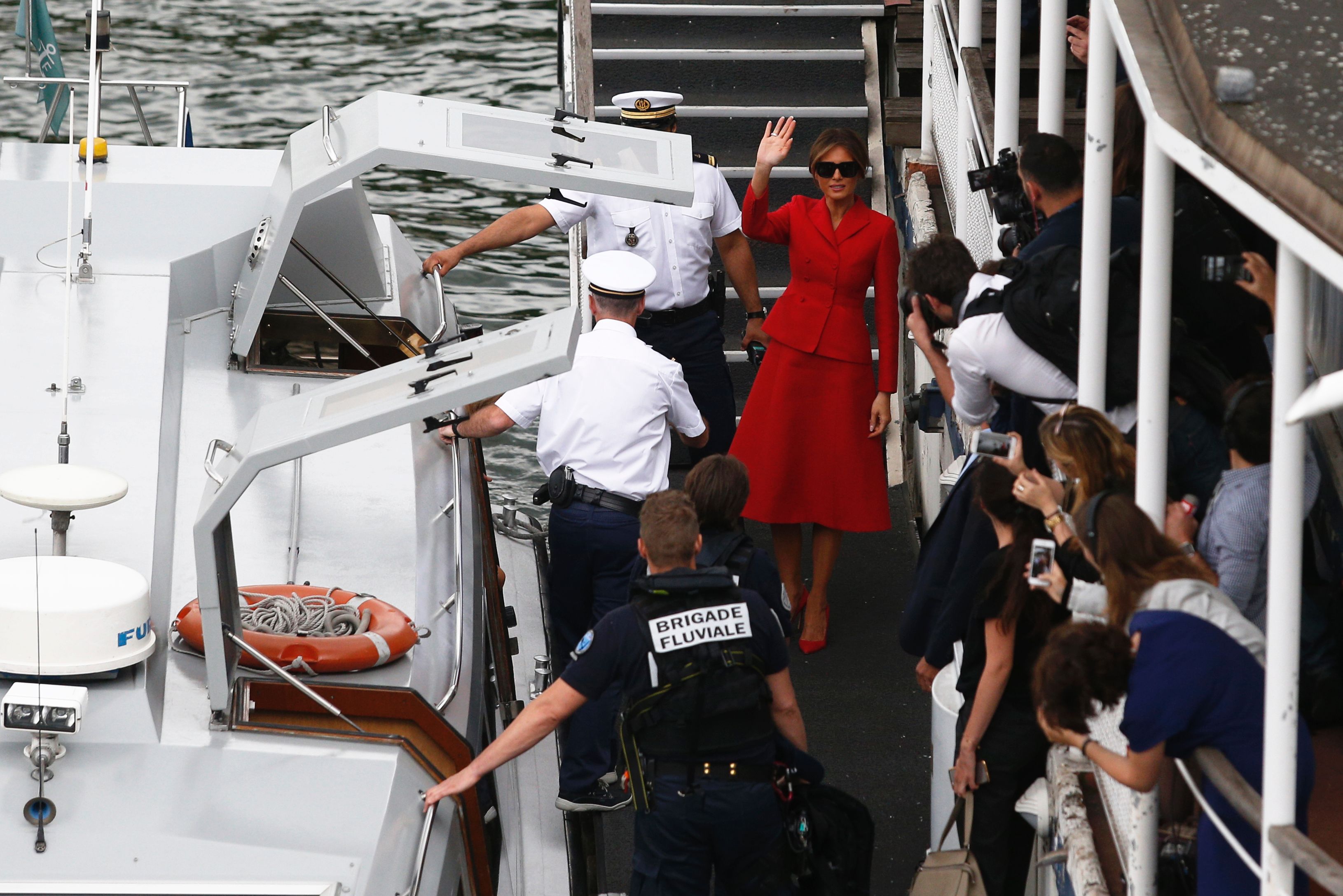 PHOTOS: Melania Trump With Brigitte Macron in Paris