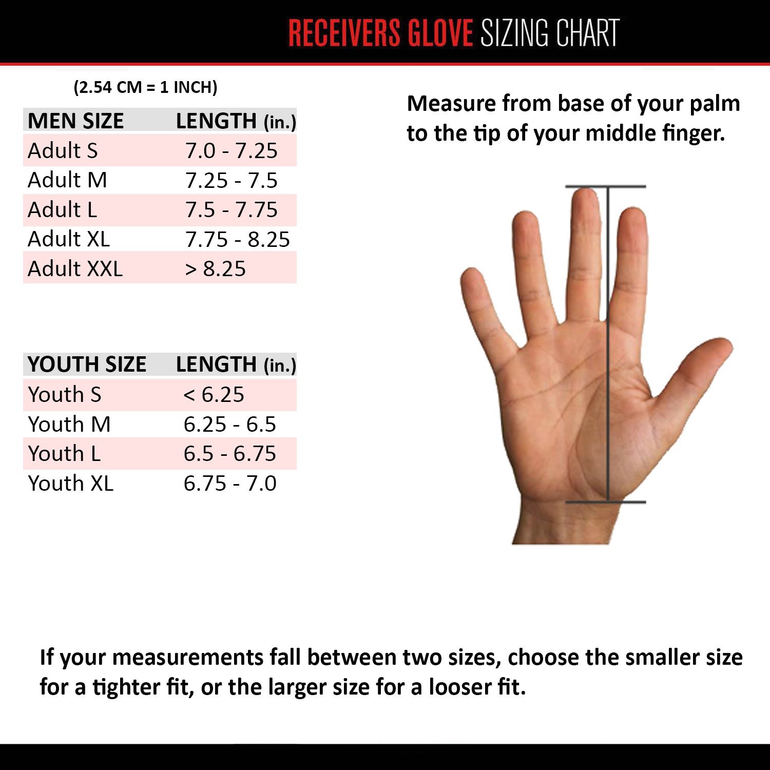 nike youth football gloves size chart 
