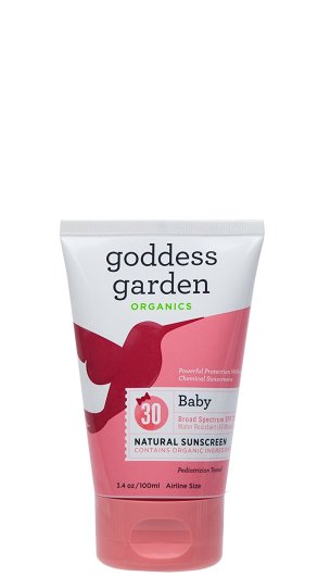 Goddess Garden Organics Baby SPF 30 Natural Sunscreen, organic baby sunscreen, best sunscreen for babies, sunscreen for babies, natural sunscreen for babies, safe sunscreen for babies