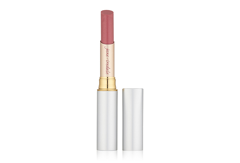 Image of pink jane iredale lipstick with frosted silver tube