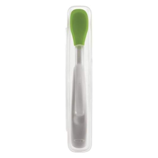 OXO Tot On-the-Go Feeding Spoon with Travel Case, best baby feedings spoons, baby feeding spoons, plastic baby spoons, best baby spoons, baby spoons, travel baby spoons