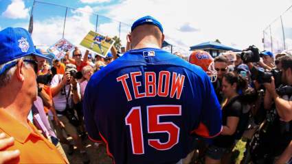 WATCH: Tim Tebow Hits Game-Winning Homer, Gets Mobbed by Teammates