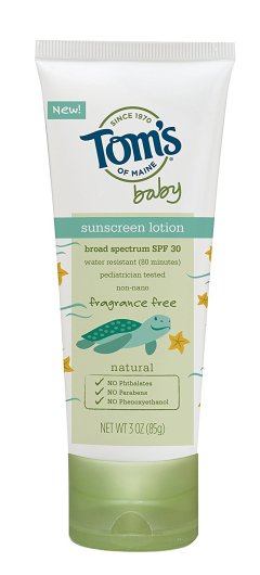 Tom's of Maine Baby Sunscreen Fragrance Free, best sunscreen for babies, sunscreen for babies, natural sunscreen for babies, organic sunscreen for babies, safe sunscreen for babies