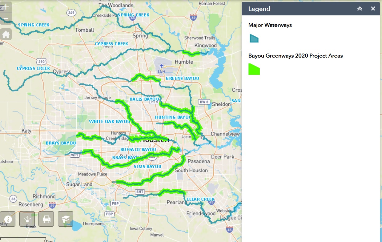 Houston Bayou System, Including Buffalo Maps & Photos