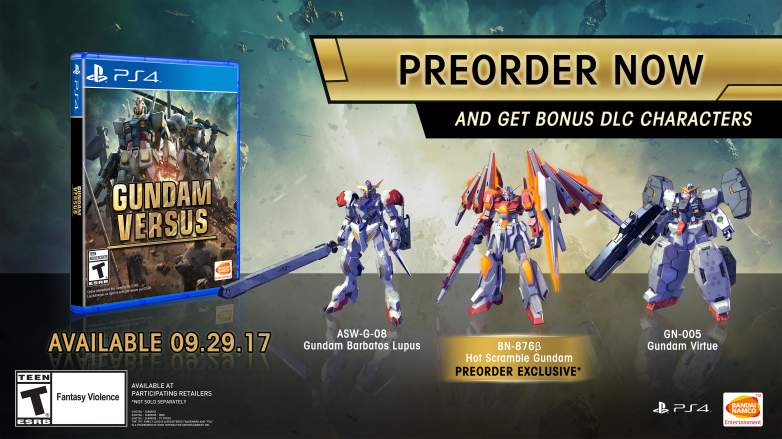 Gundam Versus Pre Order