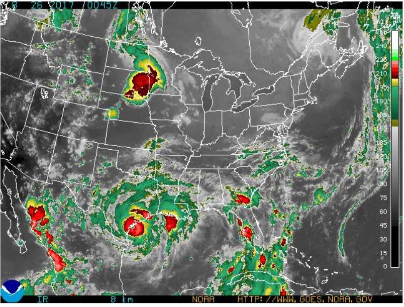 Hurricane Harvey Galveston Latest Forecast for August 25