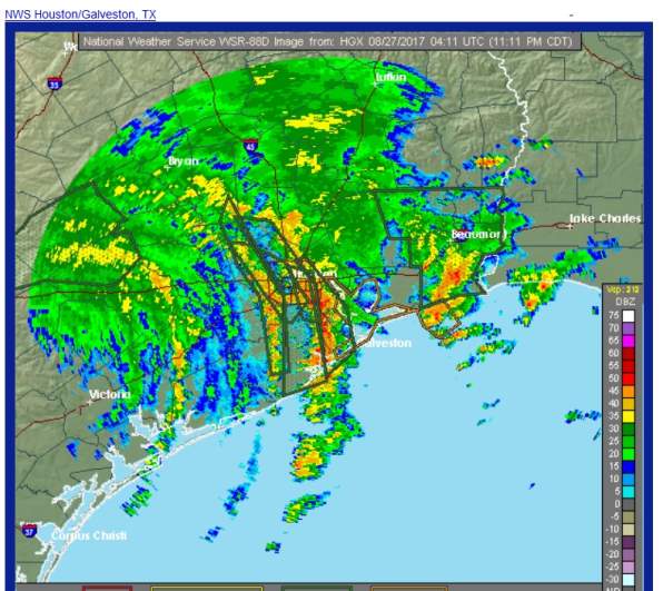 Hurricane Harvey Houston Weather Forecast Path For Aug 26