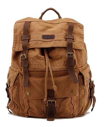 Kattee men's canvas Backpack, best mens weekend bag, best mens weekend luggage, best bag mens weekender