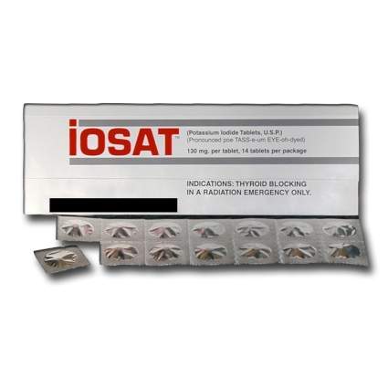 iosat, radiation tablets, iodine tablets, nuclear fallout, nuclear disaster, emergency prep