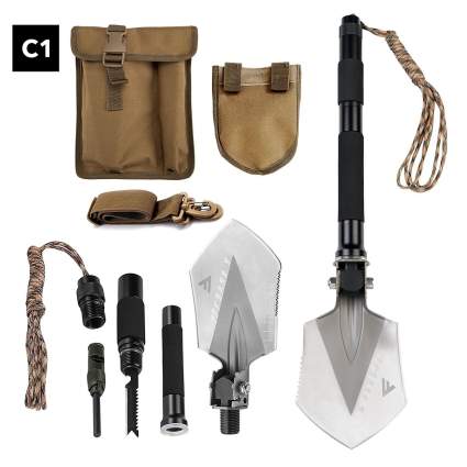 fivejoy, multi tool, shovel, survival shovel, emergency prep