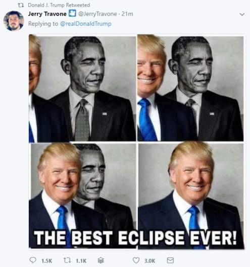 Donald Trump eclipse meme, Donald Trump Twitter, Donald Trump Paul Ryan