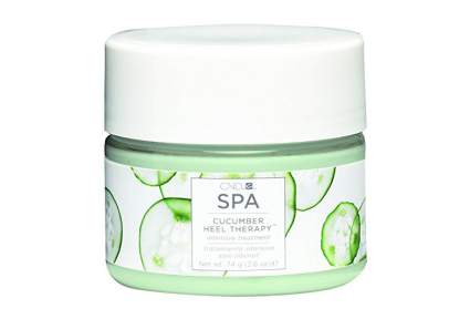 light green and white jar of CND heel lotion