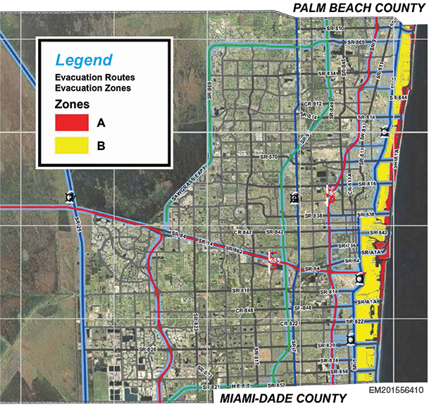 Broward County Evacuation Zones Map And Shelters For Hurricane Irma 3006