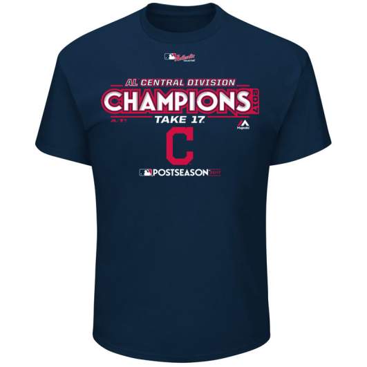 indians al central division champions gear apparel shirts hoodies hats 2017