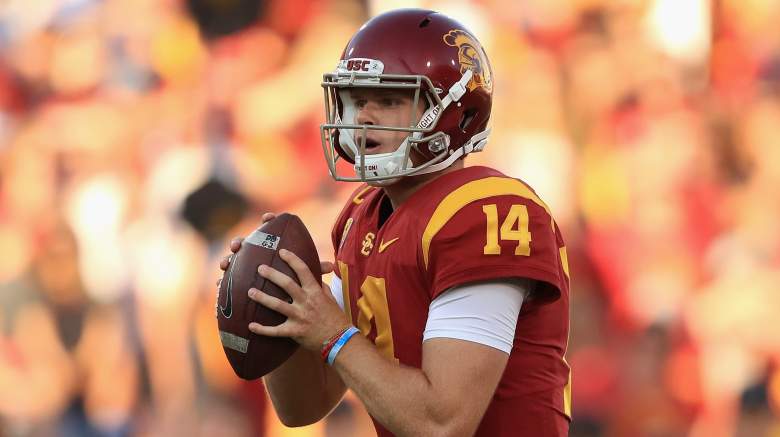 sam darnold, usc, texas, point spread, total, pick, expert