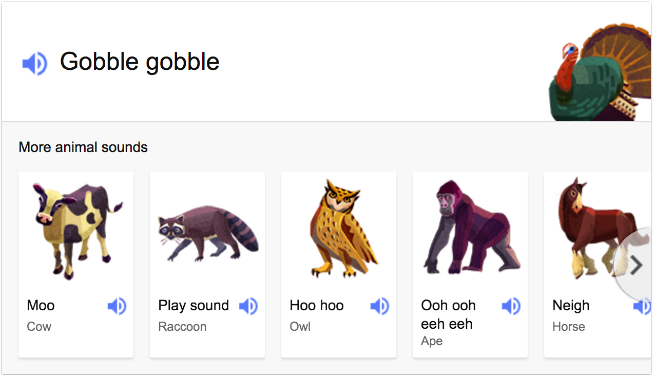 Animals sounds google doodle