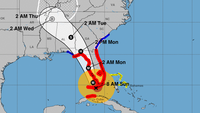 Hurricane Irma map, Hurricane Irma track, Hurricane Irma forecast