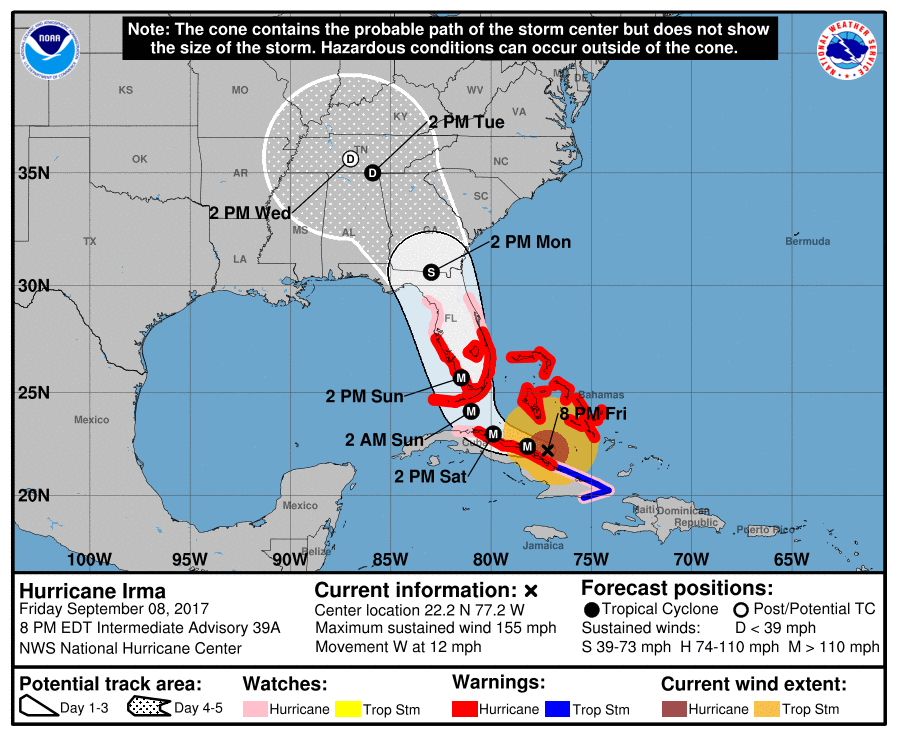 St. Johns County Evacuation Zones Map & Shelters For Hurricane Irma ...